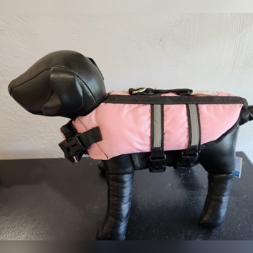 Pink Black Dog Life Jacket Large - Picture 2 of 3